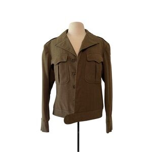 Vintage WW2 Brown Military Bomber Jacket